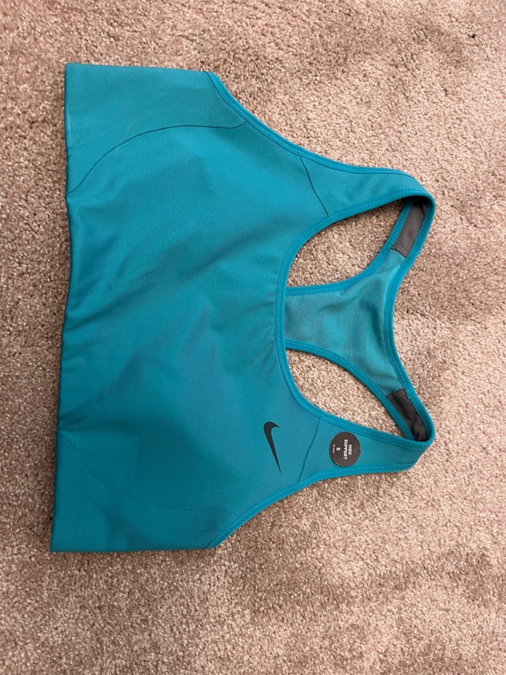 Nike Teal Medium-Impact Racerback Sports Bra